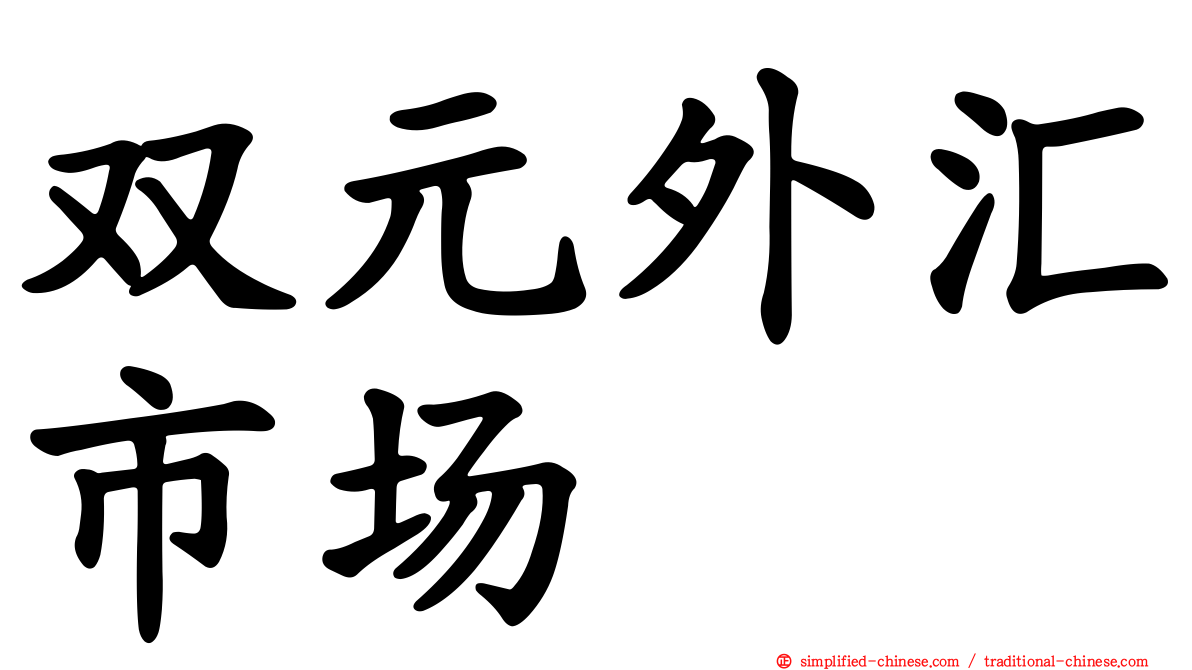 双元外汇市场