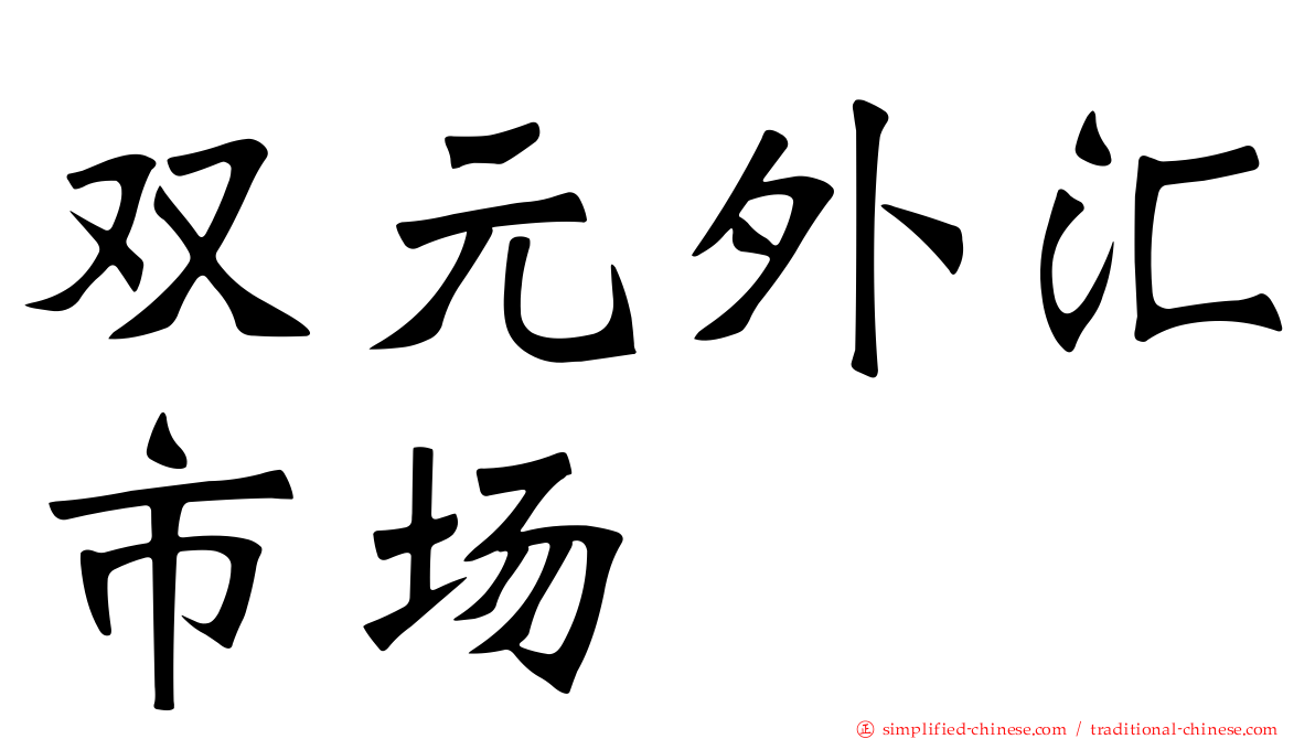 双元外汇市场