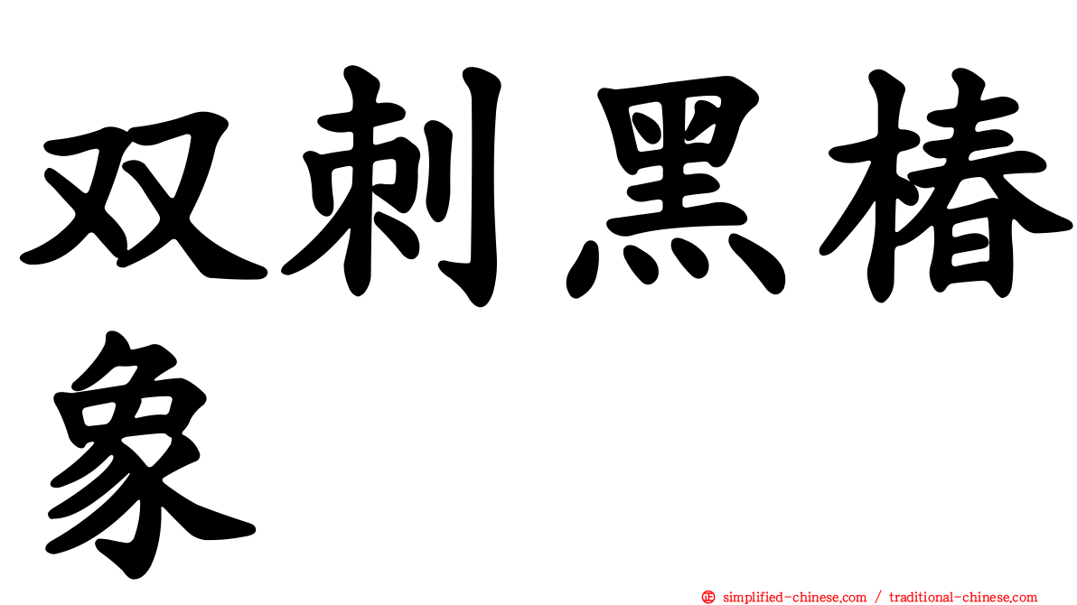 双刺黑椿象