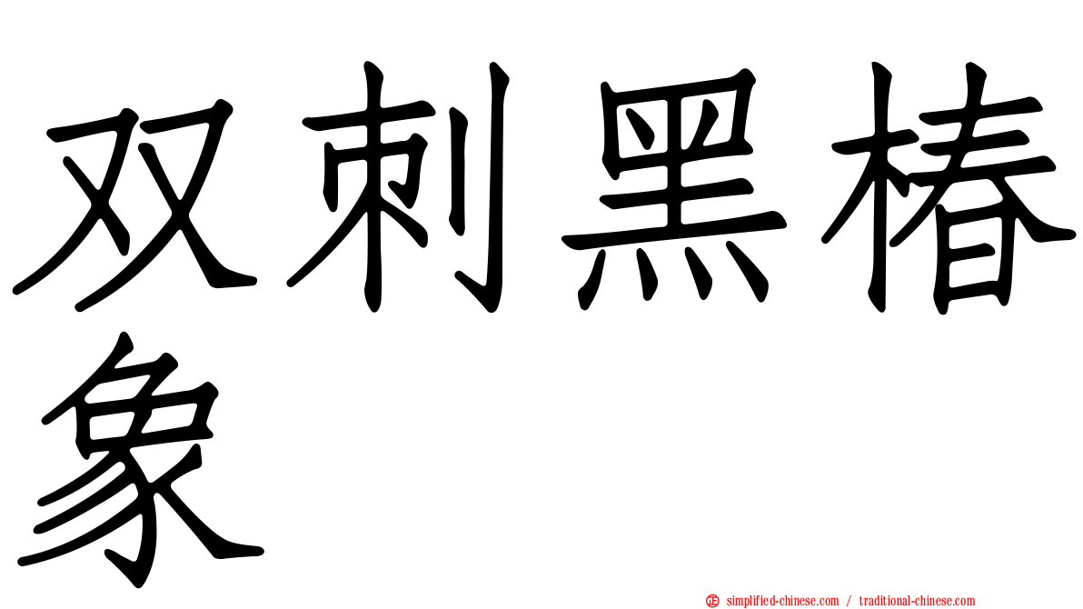 双刺黑椿象