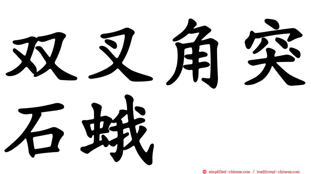 双叉角突石蛾