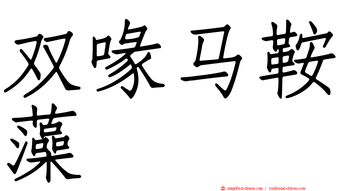 双喙马鞍藻