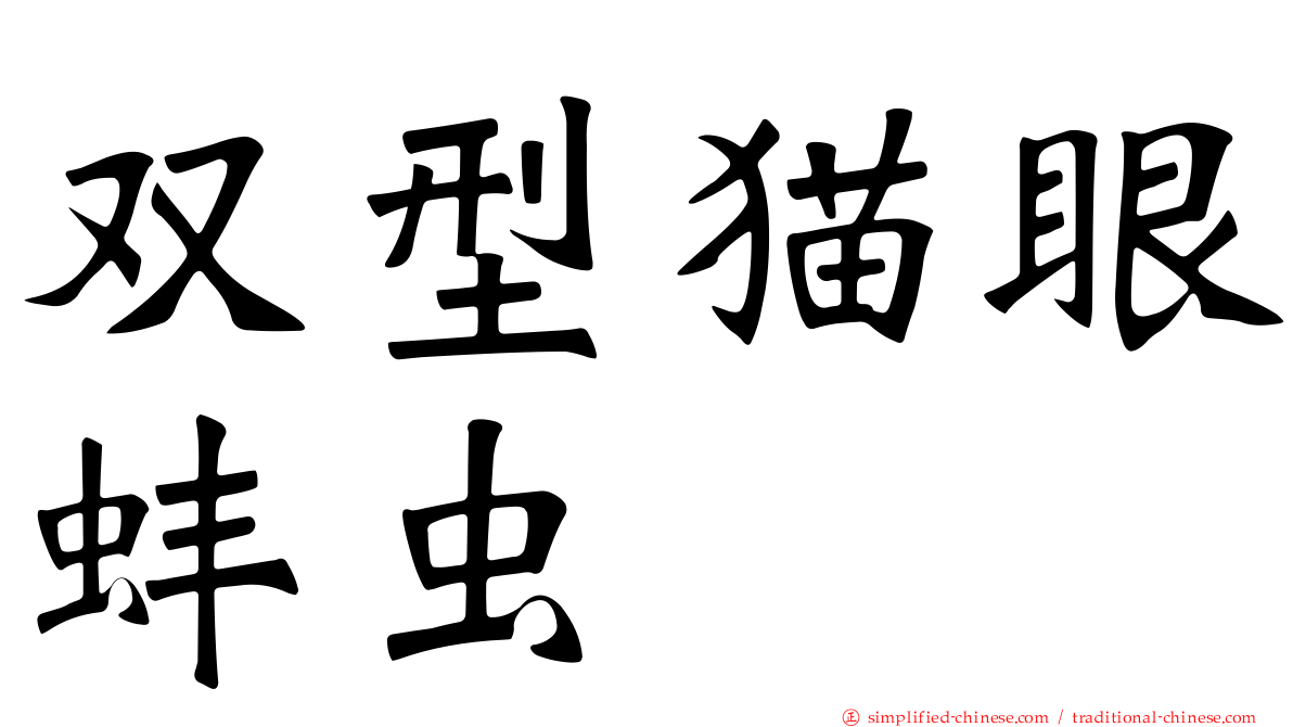 双型猫眼蚌虫