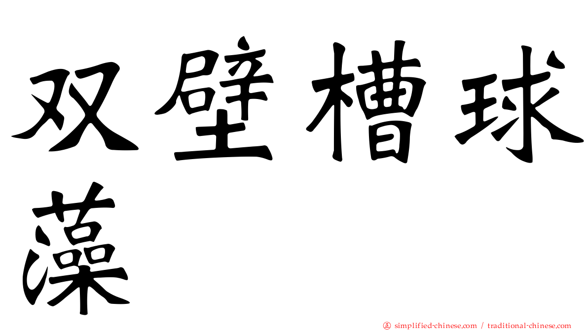 双壁槽球藻