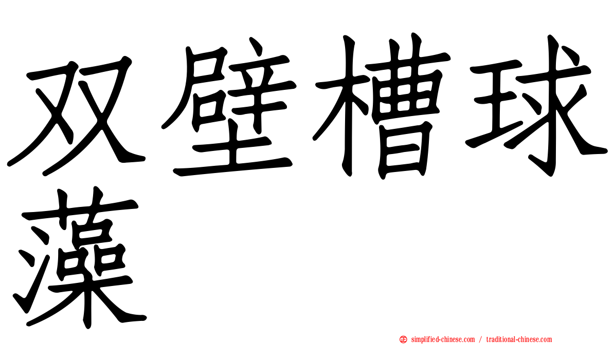双壁槽球藻