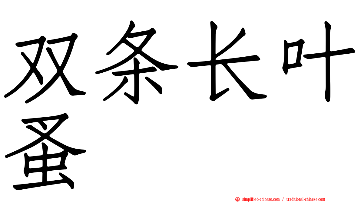 双条长叶蚤