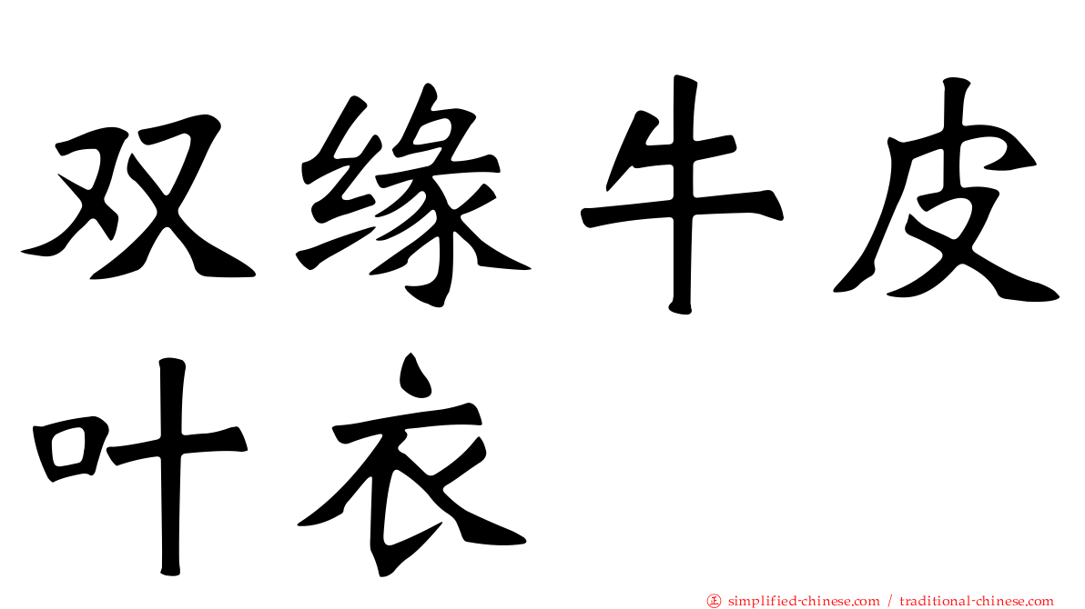 双缘牛皮叶衣