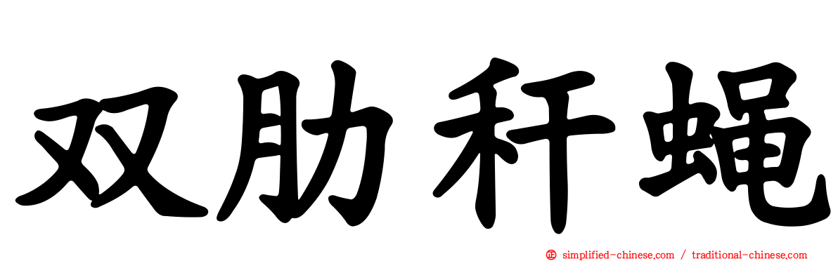 双肋秆蝇