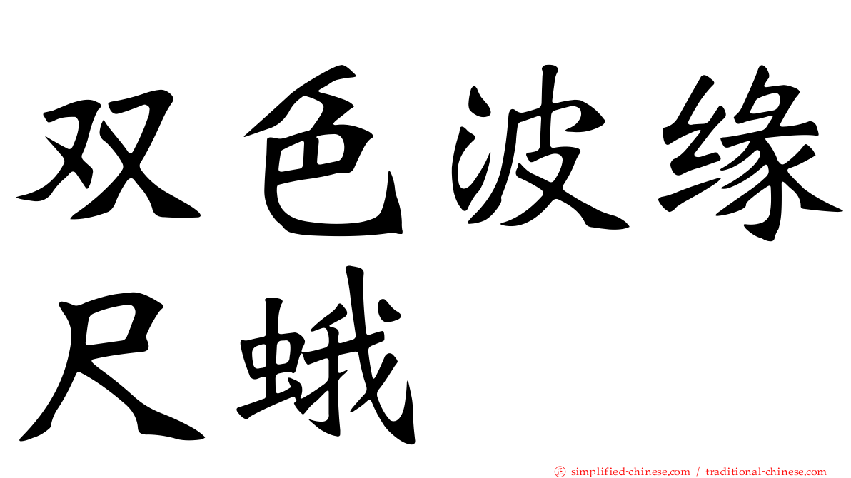 双色波缘尺蛾