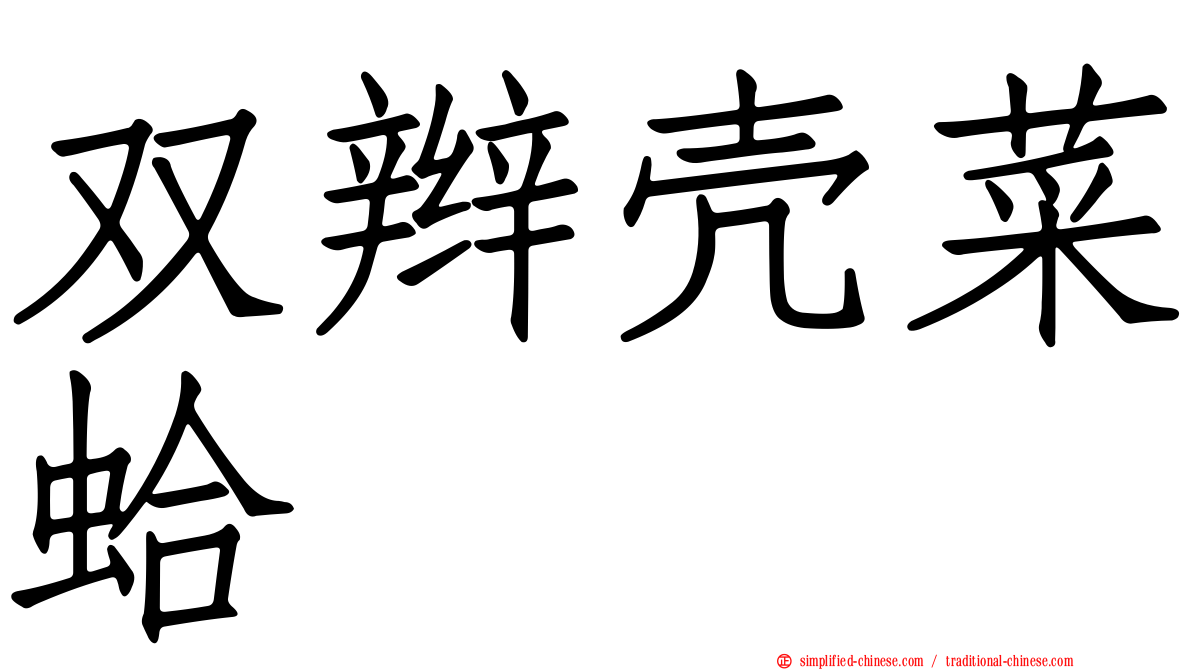 双辫壳菜蛤