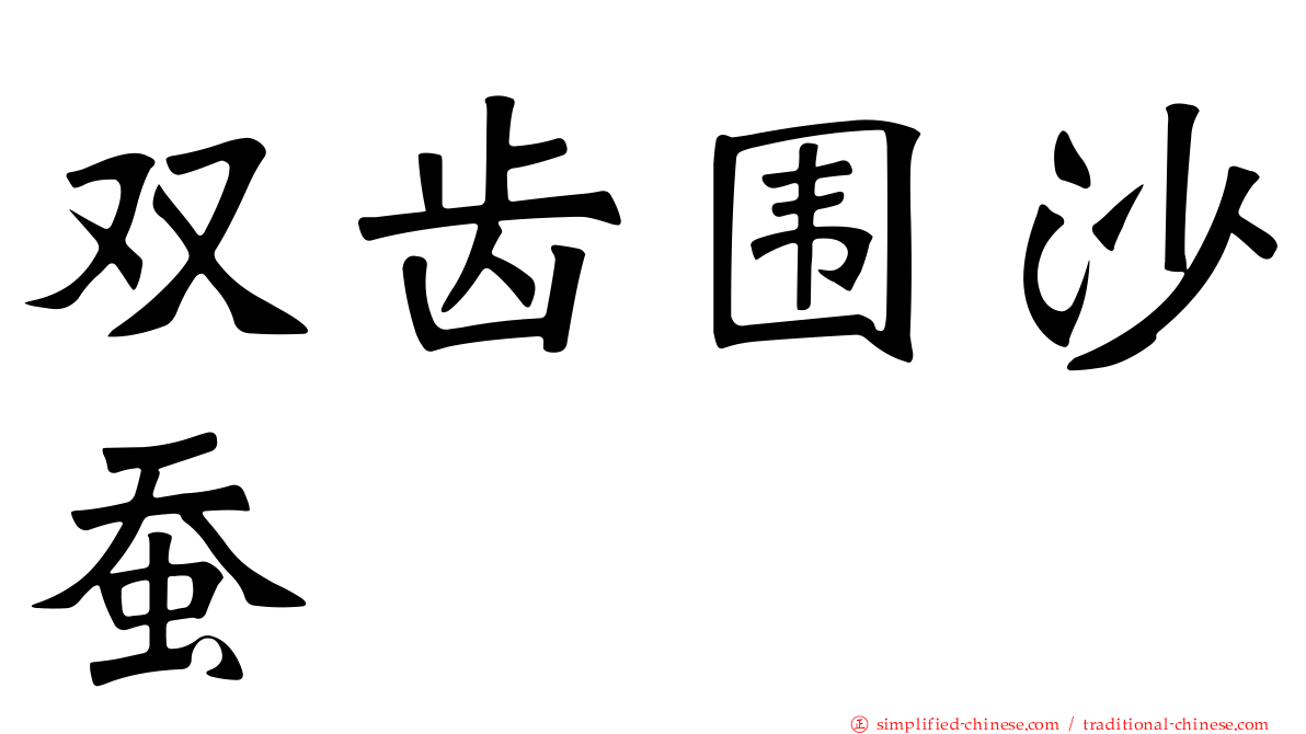 双齿围沙蚕