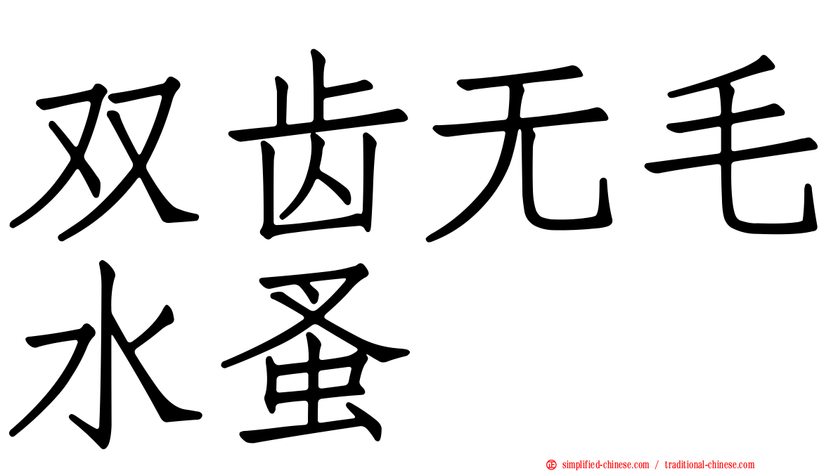 双齿无毛水蚤