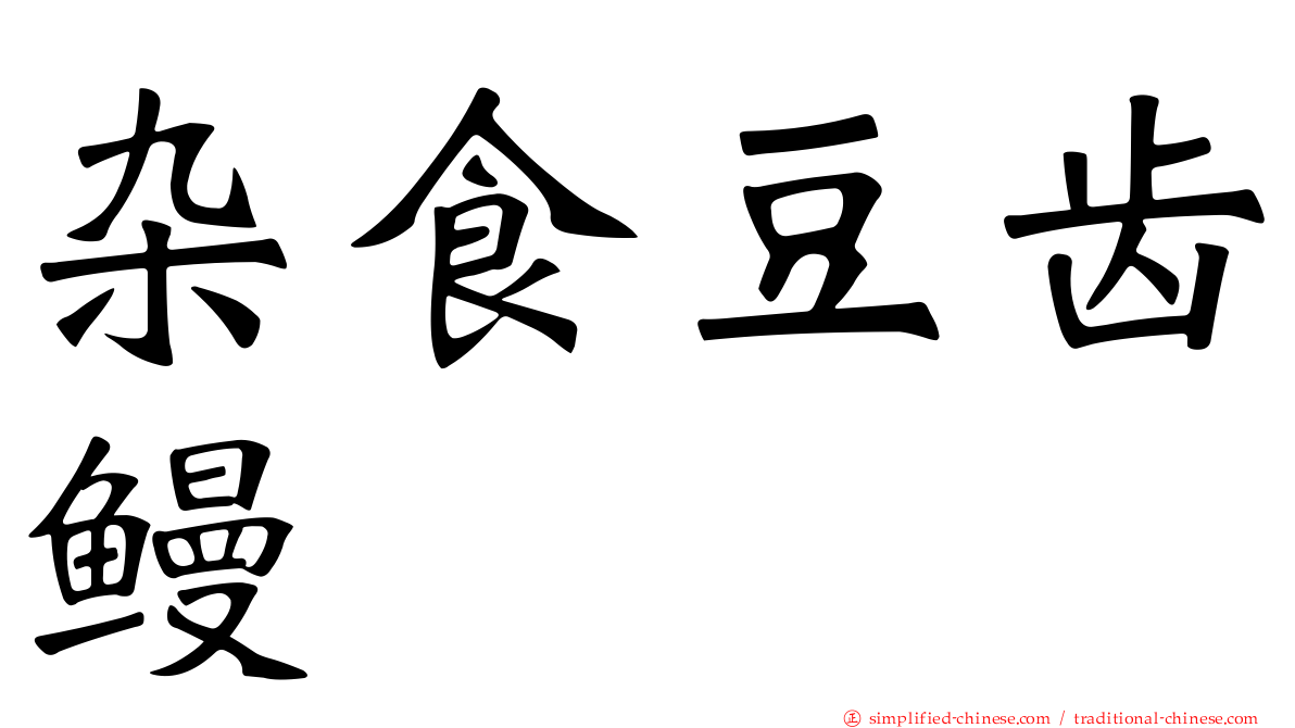 杂食豆齿鳗
