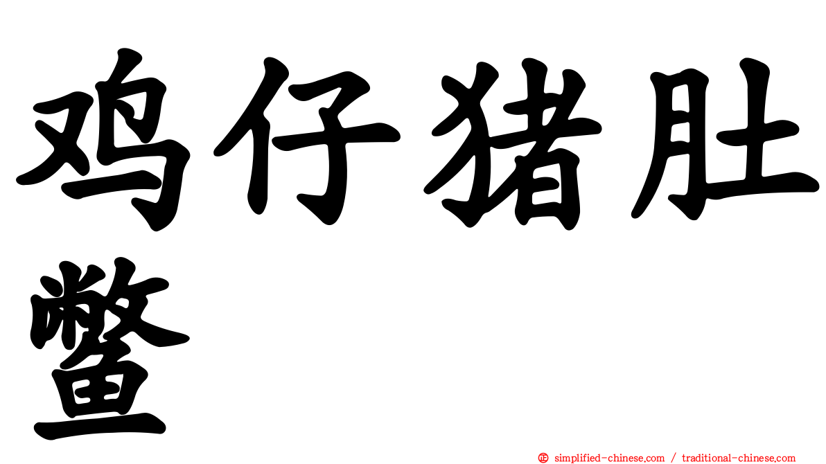 鸡仔猪肚鳖