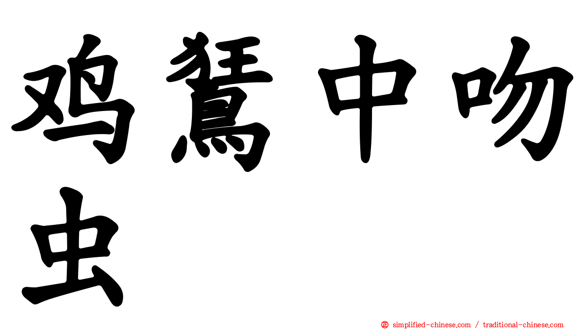 鸡𫛭中吻虫