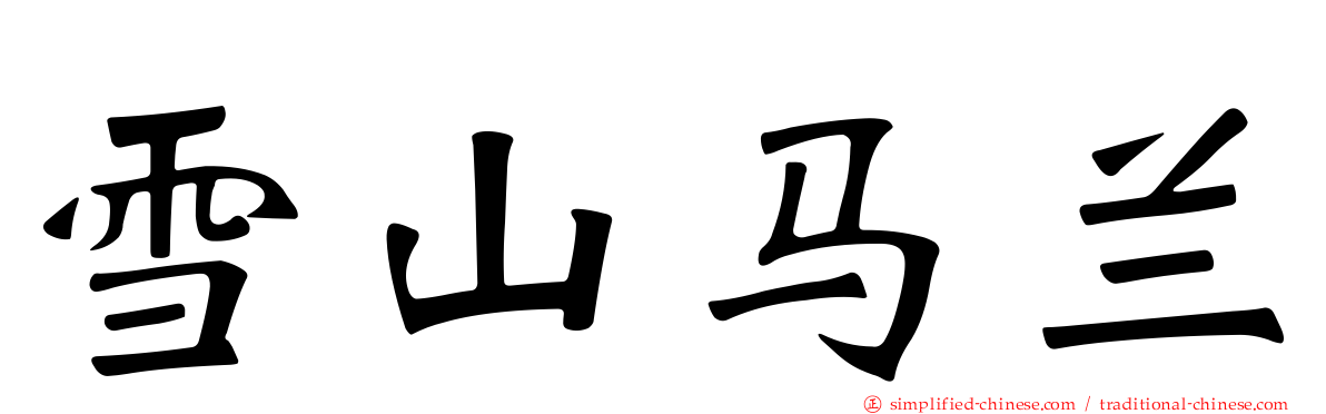 雪山马兰