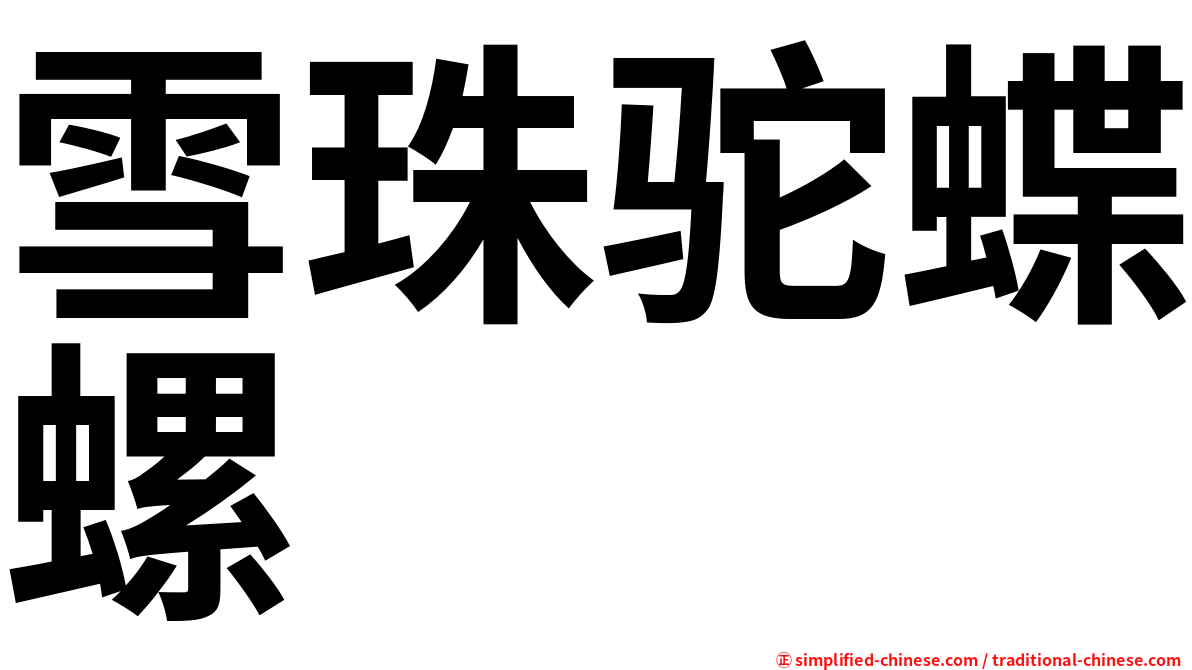雪珠驼蝶螺