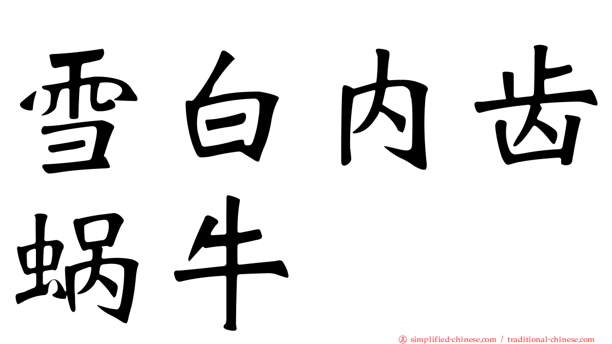 雪白内齿蜗牛