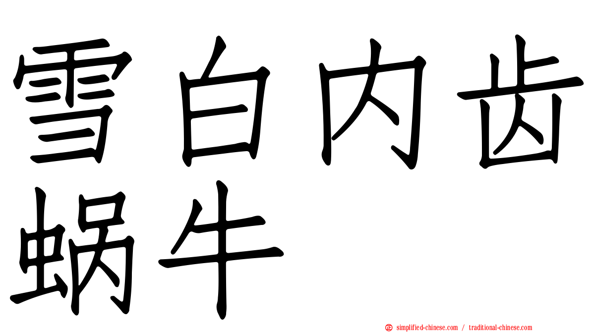 雪白内齿蜗牛
