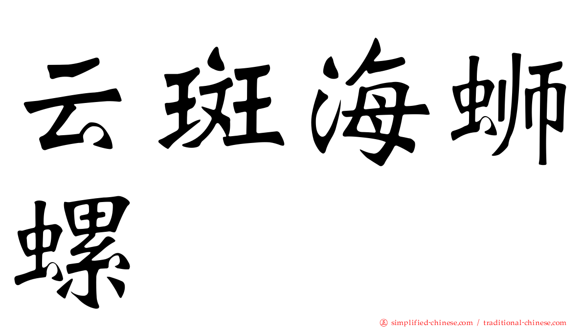 云斑海蛳螺