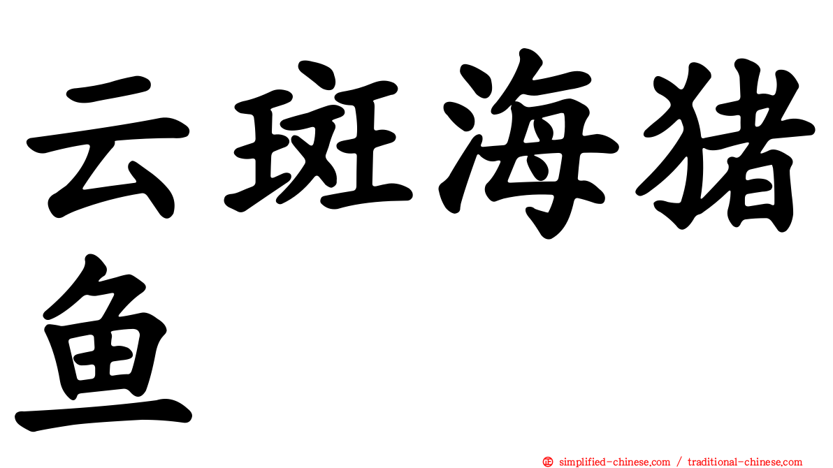 云斑海猪鱼