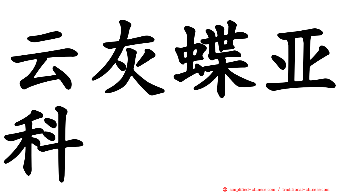云灰蝶亚科
