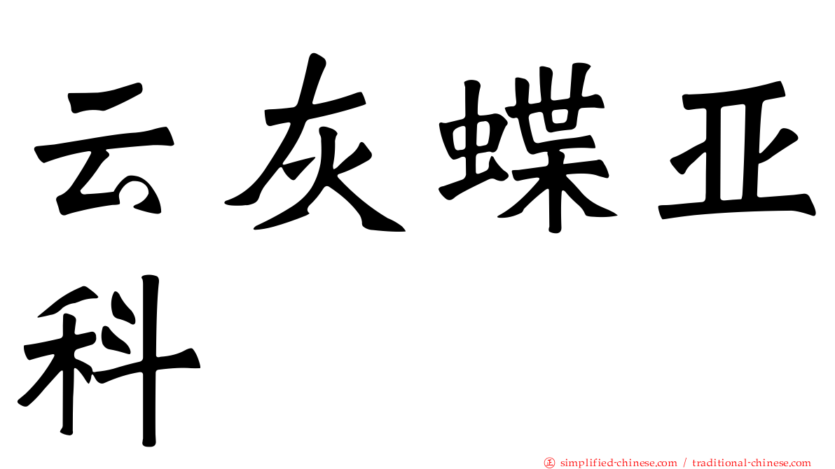 云灰蝶亚科