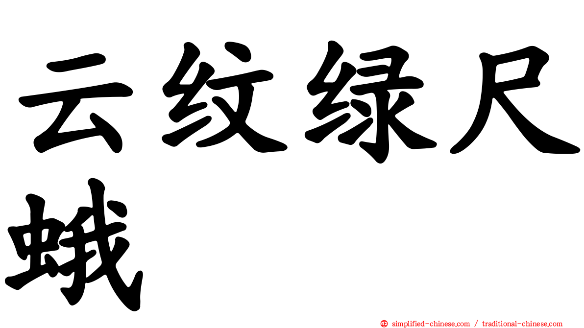云纹绿尺蛾