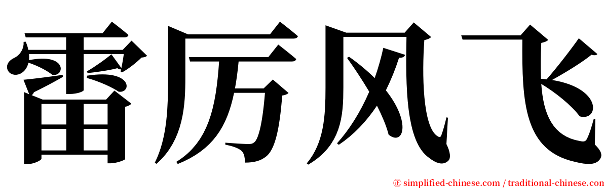 雷厉风飞 serif font