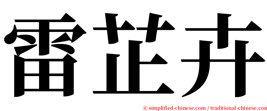雷芷卉 serif font