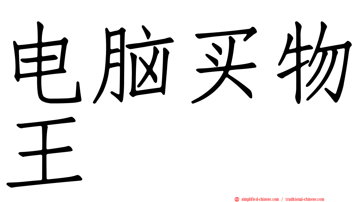 电脑买物王