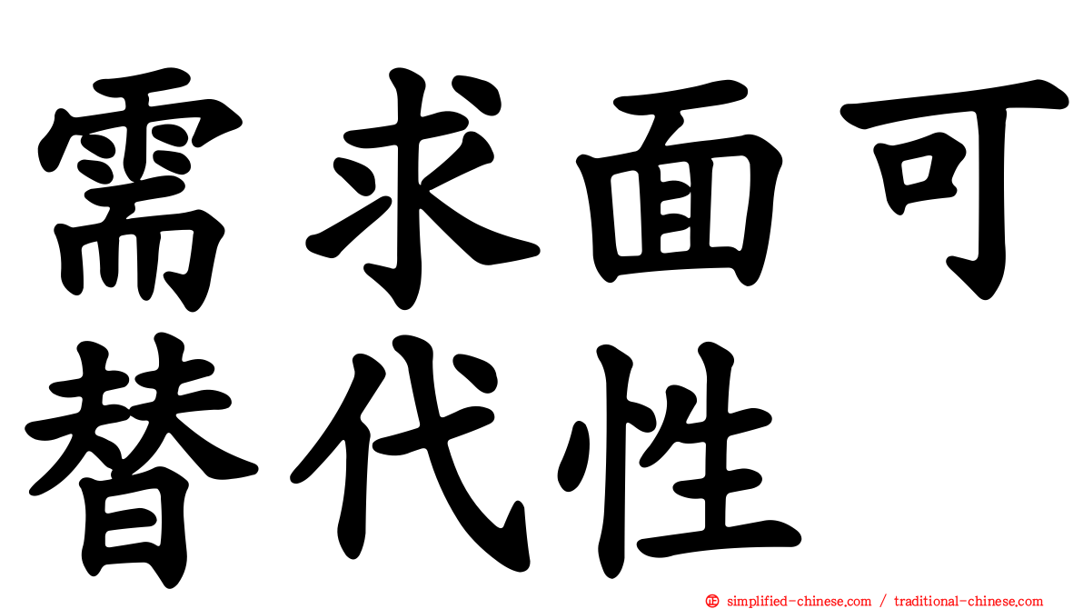需求面可替代性