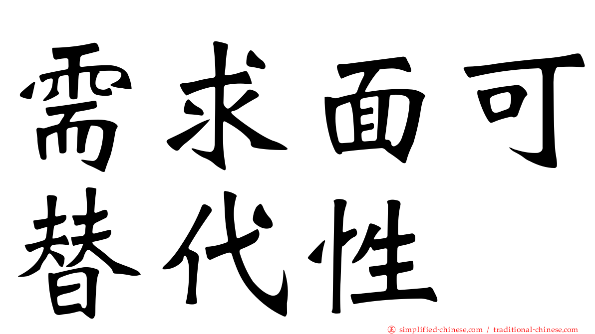 需求面可替代性