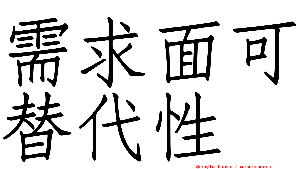 需求面可替代性