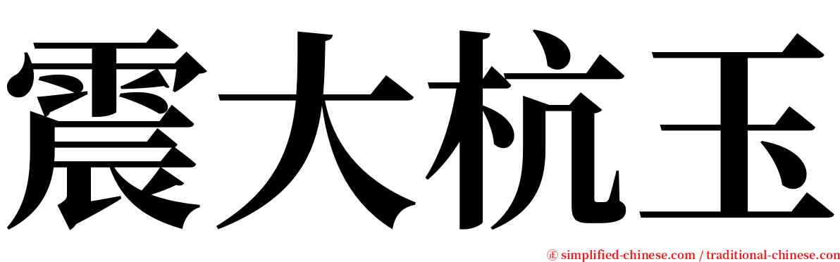 震大杭玉 serif font