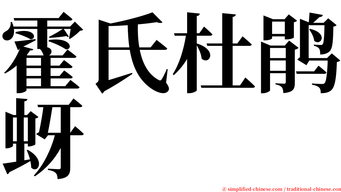 霍氏杜鹃蚜 serif font