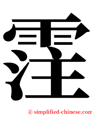 霔 serif font