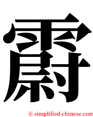 霨 serif font