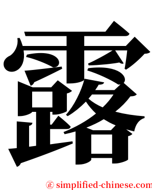 露 serif font