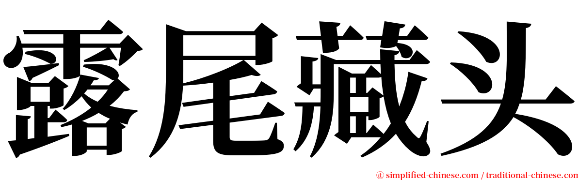 露尾藏头 serif font