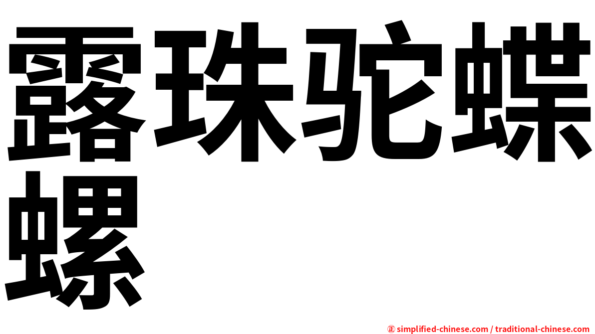 露珠驼蝶螺