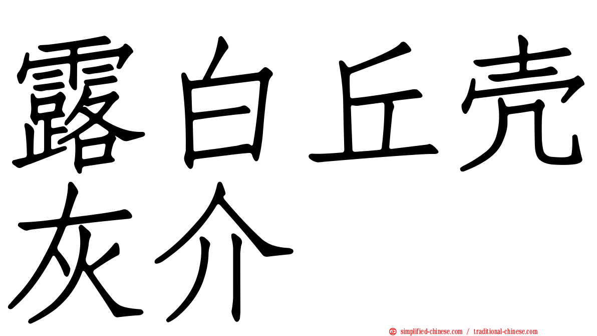 露白丘壳灰介