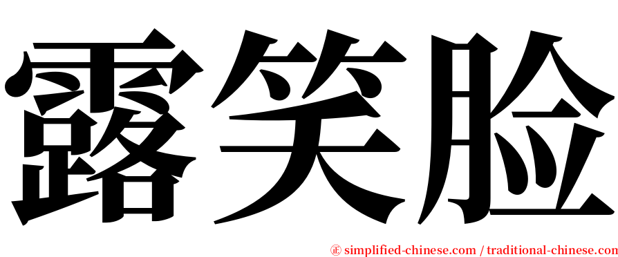 露笑脸 serif font