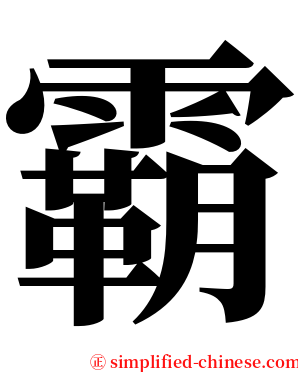 霸 serif font