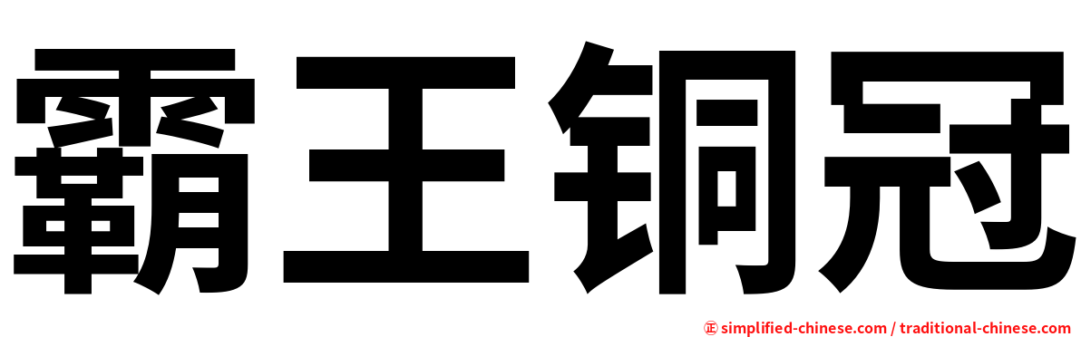 霸王铜冠