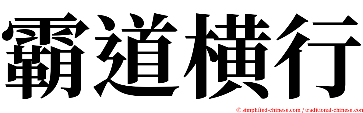 霸道横行 serif font
