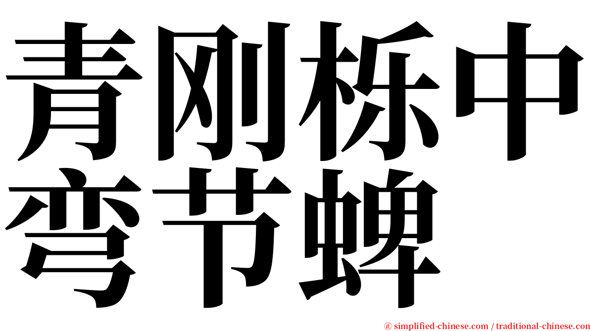 青刚栎中弯节蜱 serif font