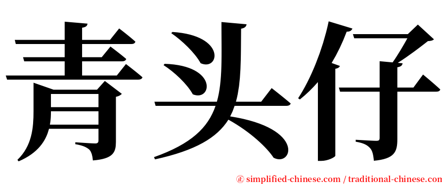 青头仔 serif font