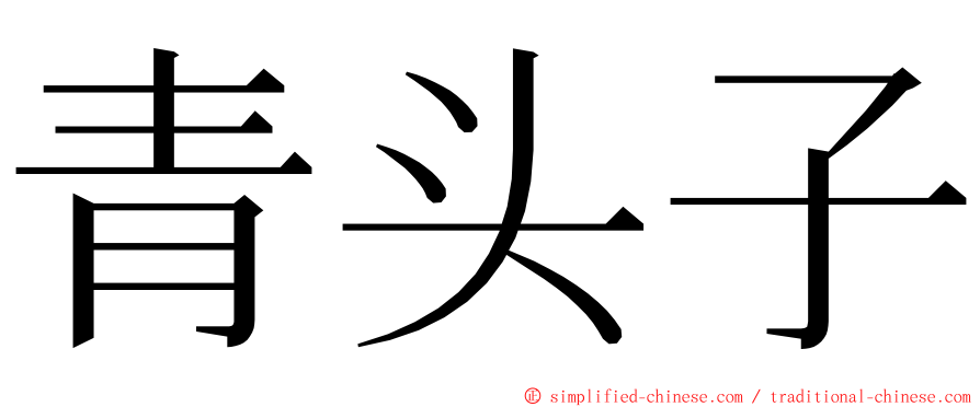 青头子 ming font