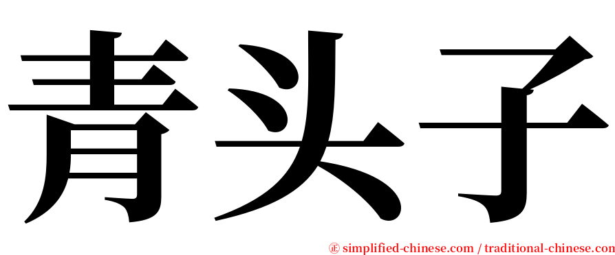 青头子 serif font